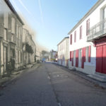 Luxey - Grande rue avant et après